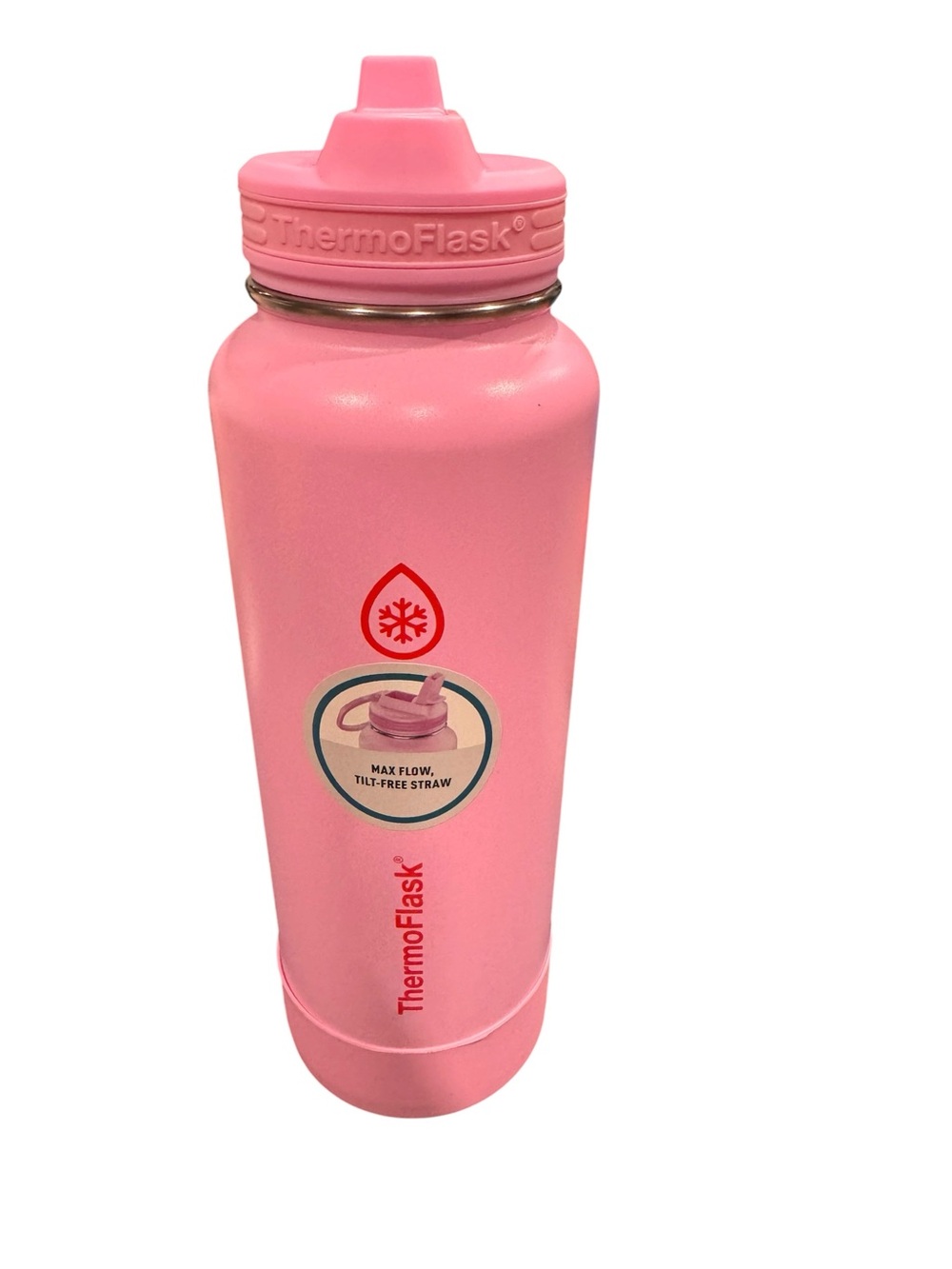 Thermoflask Pink Insulated Straw Water Bottle